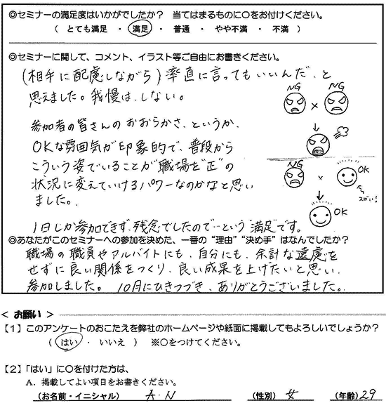 参加者の皆さんのOKな雰囲気