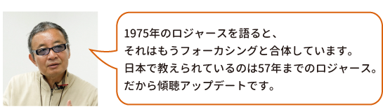 ikemiupdatedvd_02_09 1975年のロジャースを語ると、それはもうフォーカシングと合体しています。 日本で教えられているのは57年までのロジャース。だから傾聴アップデートです。