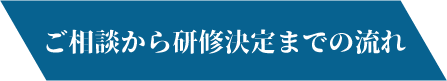 ご相談から研修決定までの流れ