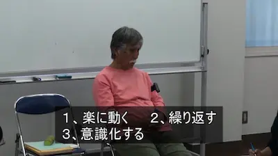 「筋緊張が起きる手前、心地よい範囲で動作を繰り返すことが筋緊張をはずす」